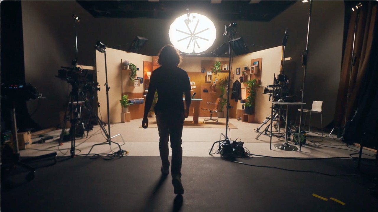 Behind the scenes of the Health or Hype? set build and lighting at Mount Pleasant Studio